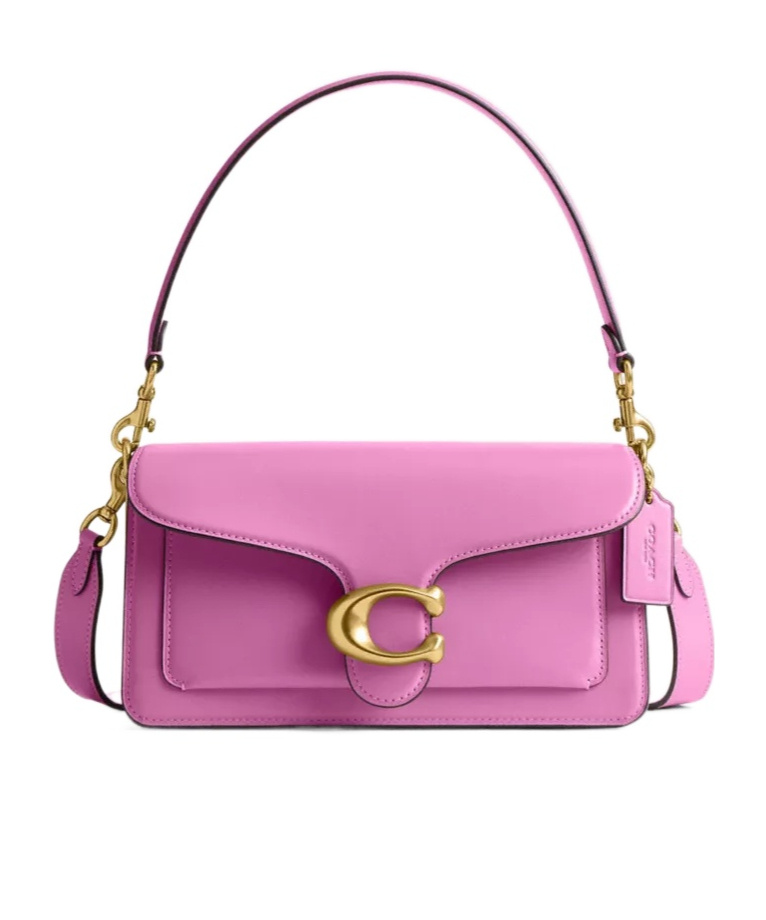 Coach Womens Fuschia Tabby 20 Leather Shoulder Bag In Pink