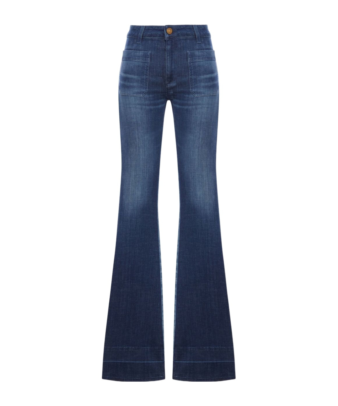 The Seafarer Pocket-detail Flared Jeans In Blue