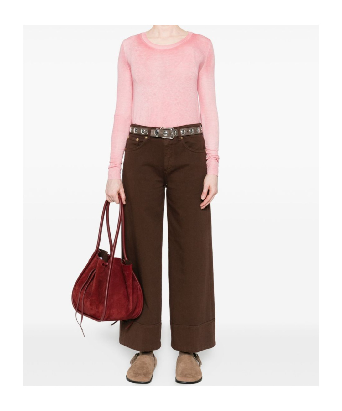 Dondup Cuffed Jeans In Brown