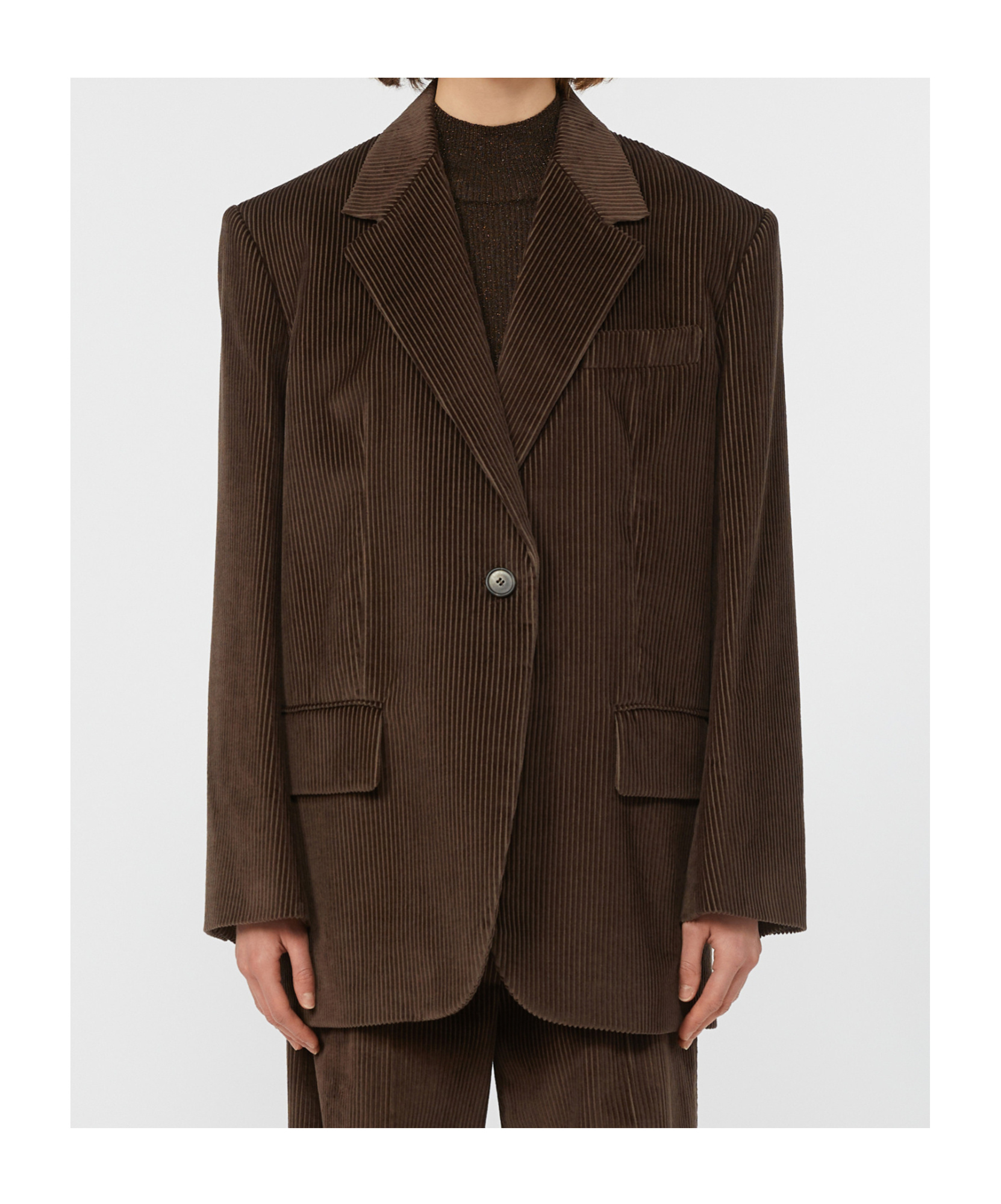 Weekend Max Mara Single Breasted Blazer In Brown
