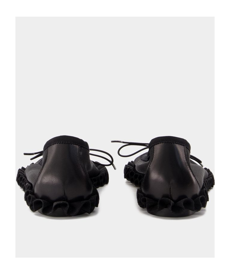 SIMONE ROCHA SIMONE ROCHA FRILLED MESH SLIP-ON BALLET FLATS