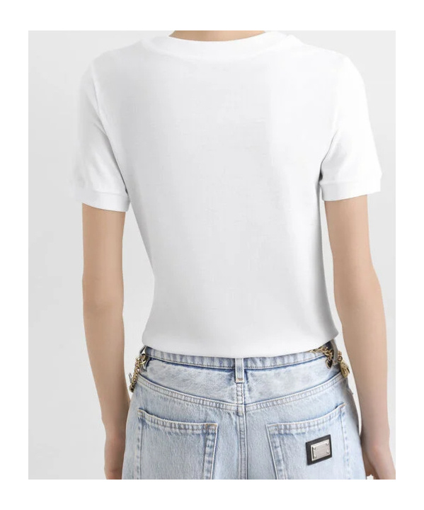 Dolce & Gabbana Medal Cotton T-shirt Crewneck Short Sleeves In Animal Print