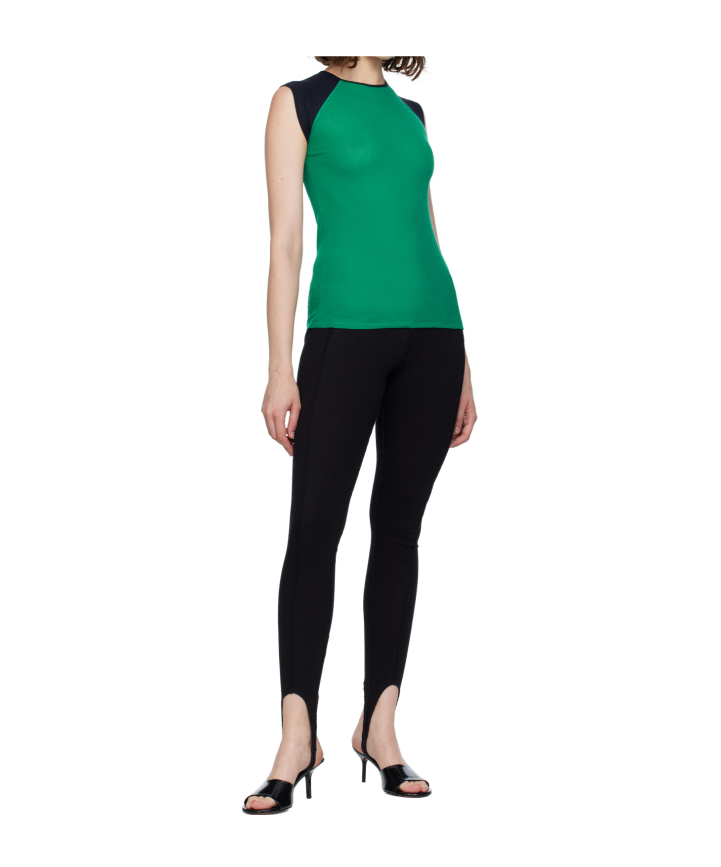 Baserange Crew Neck Vest In Green