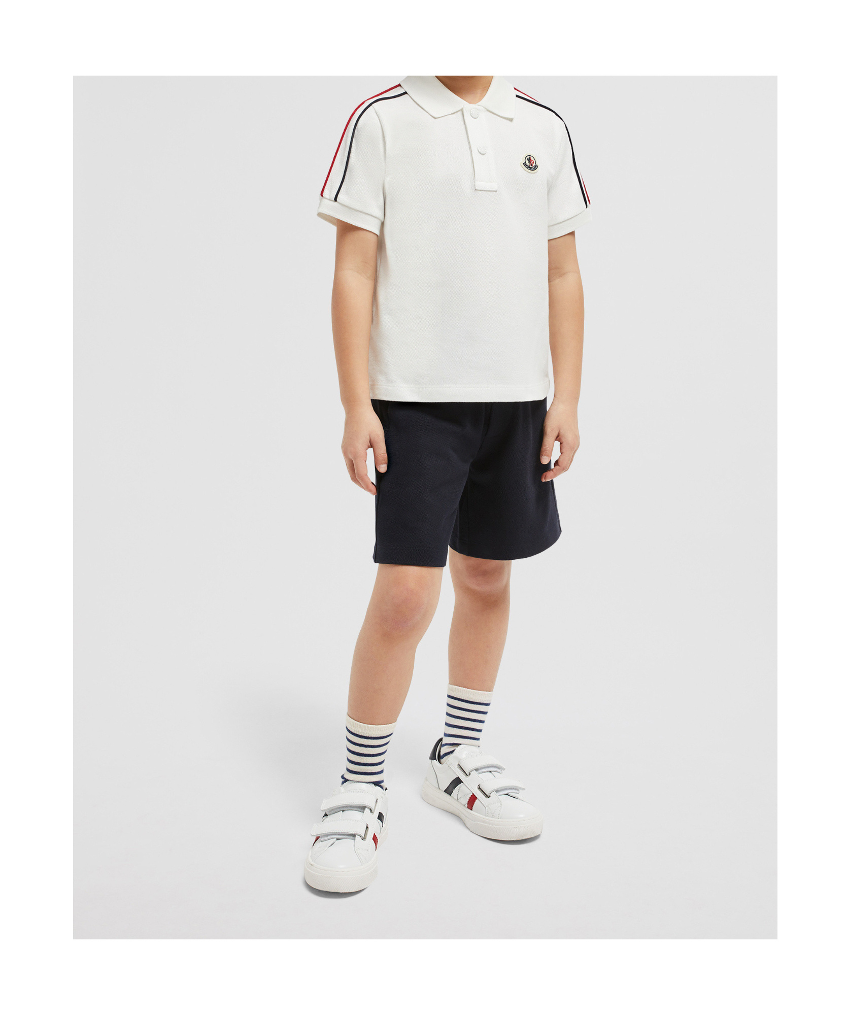 Moncler Short-sleeved Polo Shirt Set In White