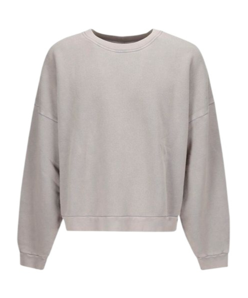 Acne Studios Logo Patch Crewneck Sweatshirt In Gray