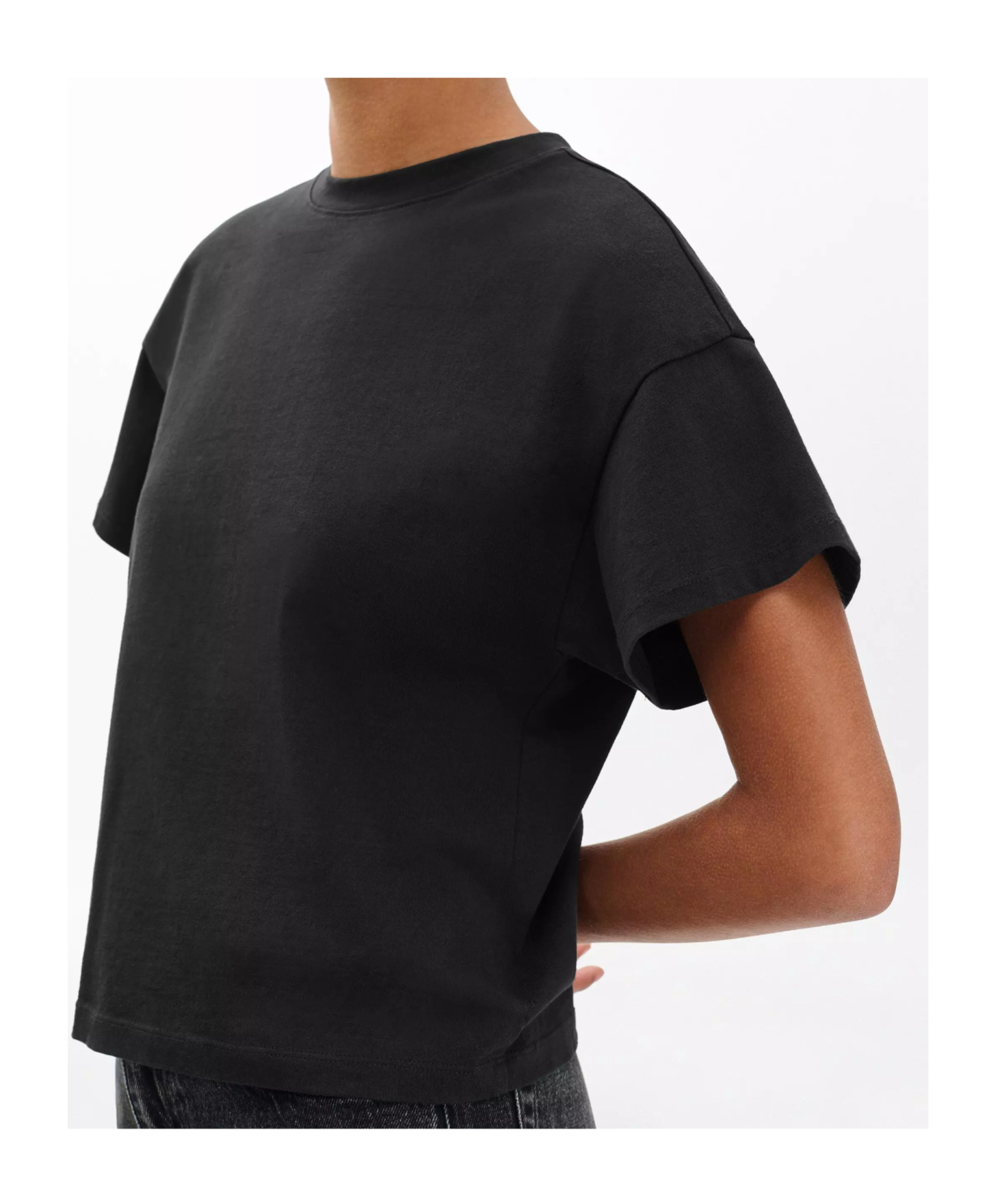 Rag & Bone Kelly Boxy Jcotton T-shirt In Black