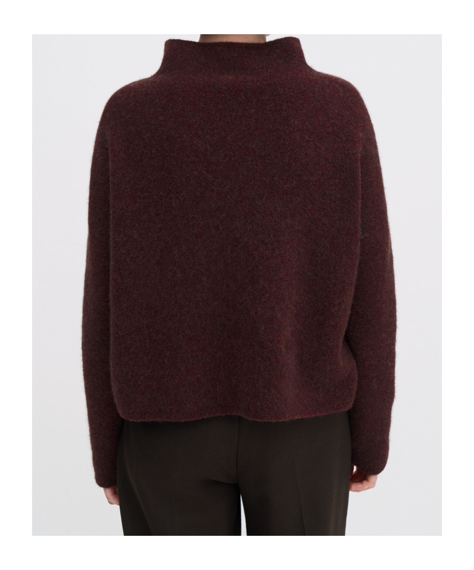 Filippa K Mika Yak Funnelneck Sweater In Burgundy