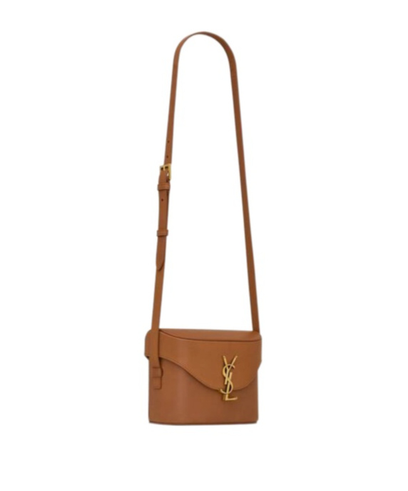 Saint Laurent June Box Cross Body Bag In Brown
