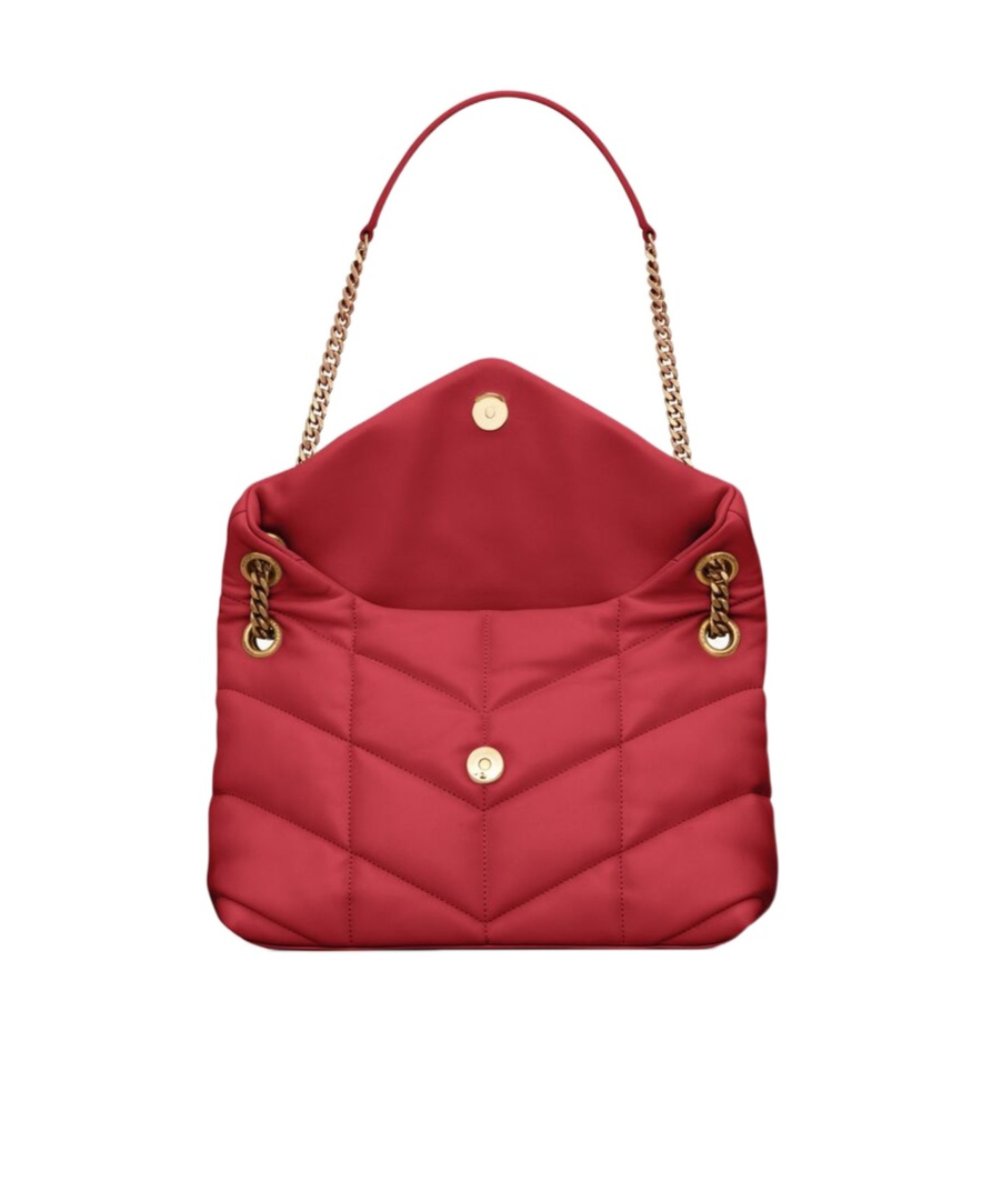 Saint Laurent Paris Women Small Loulou Puffer Bag In Nappa Leather In Red