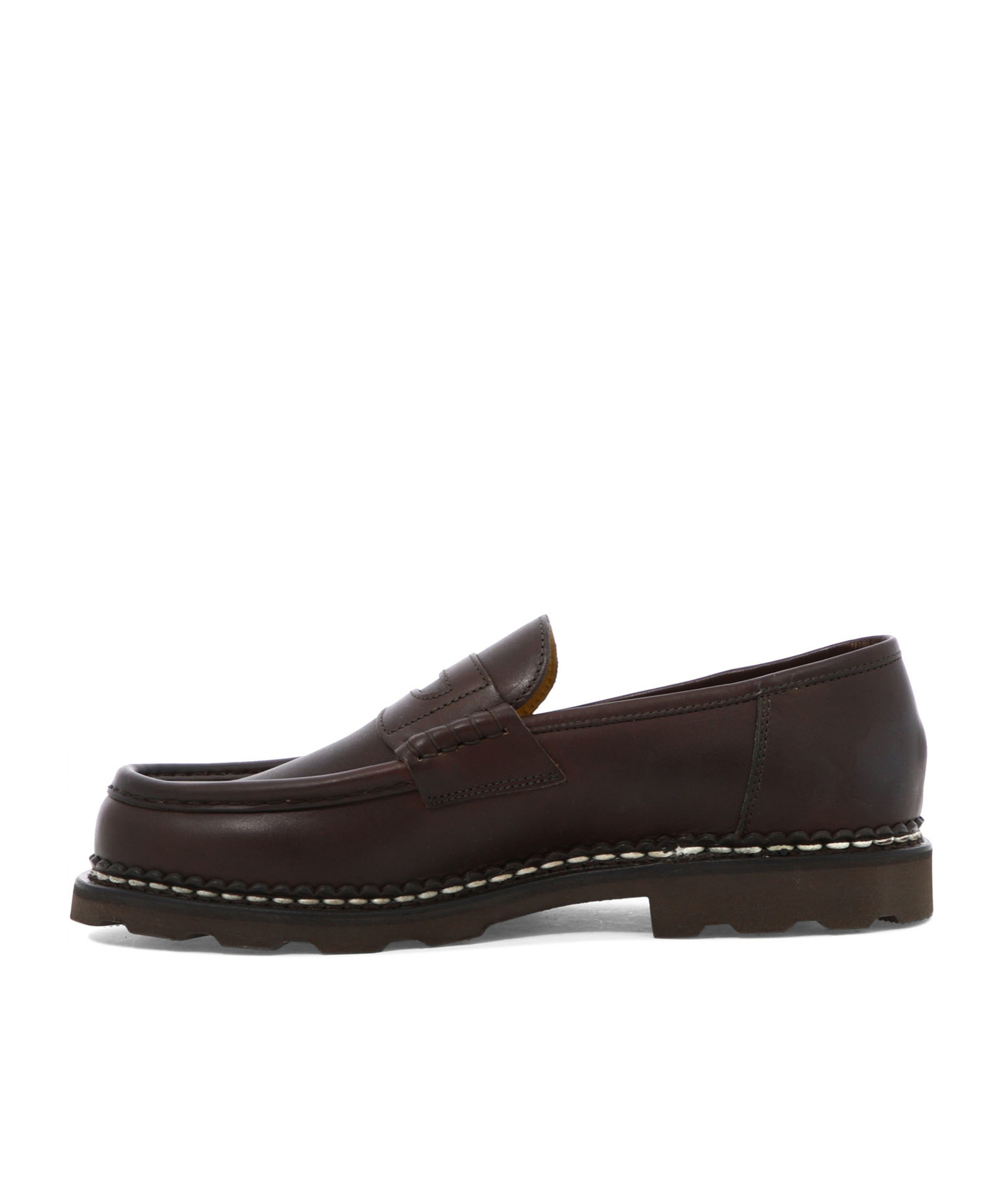 Paraboot Leather Reims Penny Loafers In Black