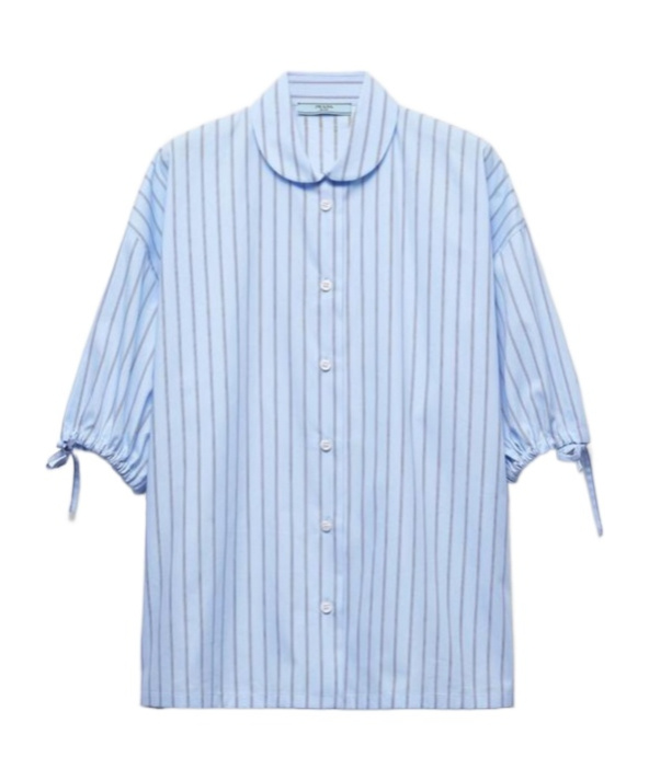 Prada Embroidered Poplin Shirt