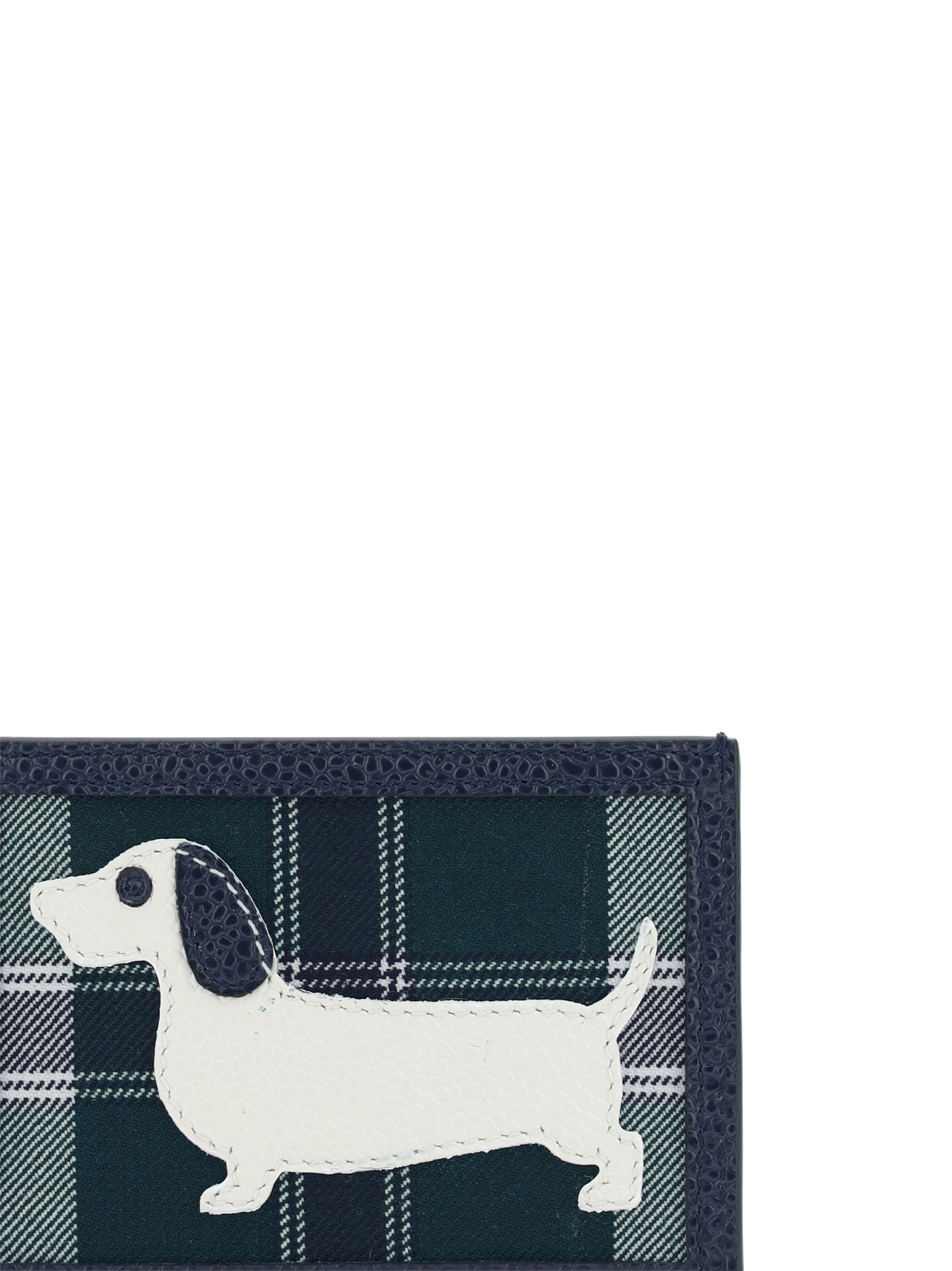 Thom Browne Hector Check-pattern Calf Leather Hardholder In Black