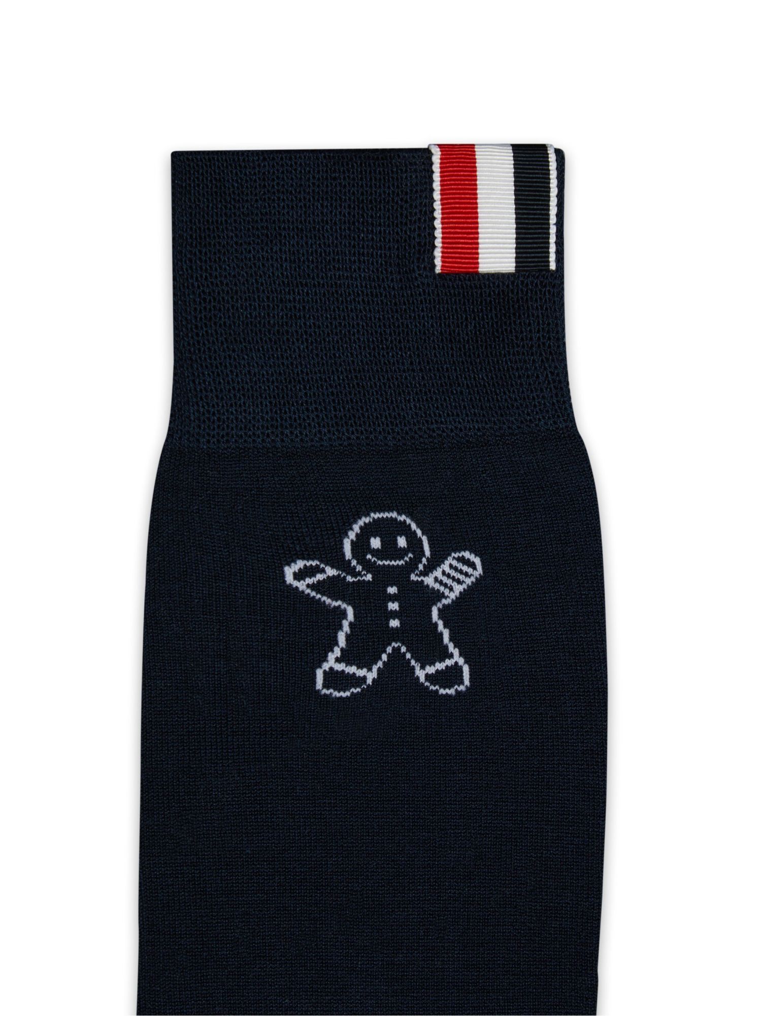 Thom Browne Gingerbread Jacquard Holiday Socks In Black