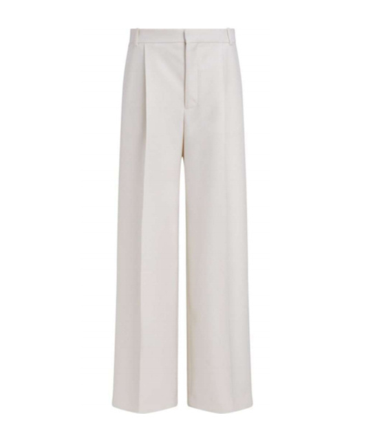 Dior Belt-loop Casual Pants In White