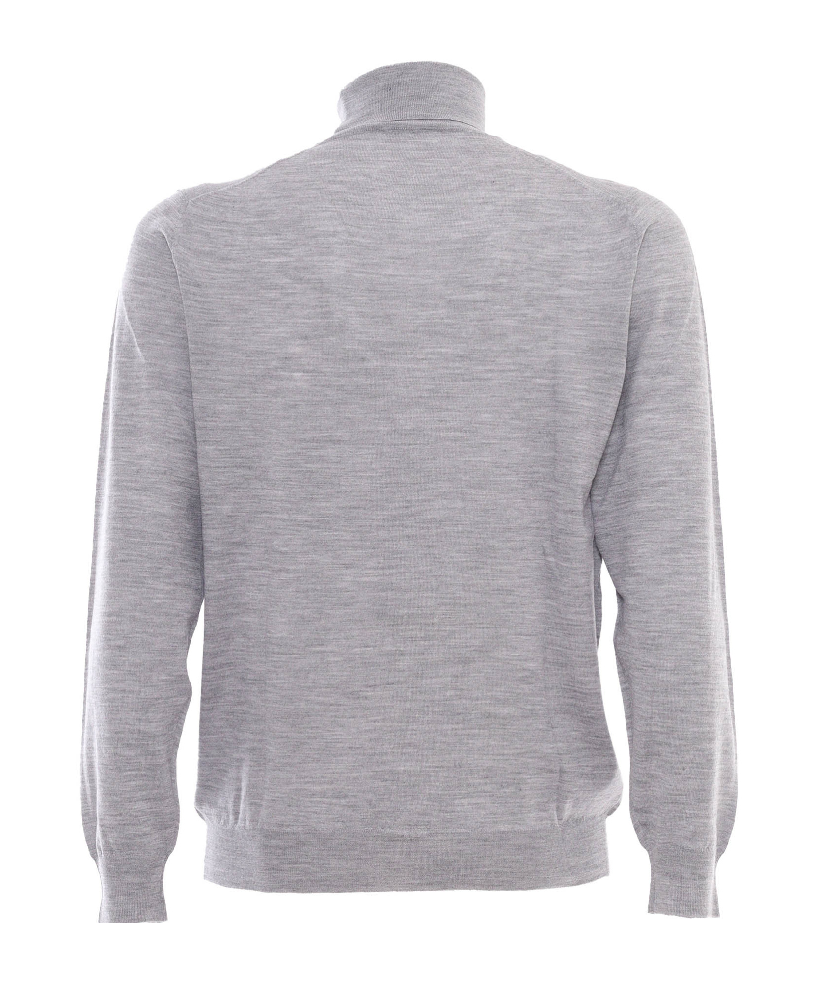 Fedeli Turtle Neck L/s Knitted Sweater Man In Gray