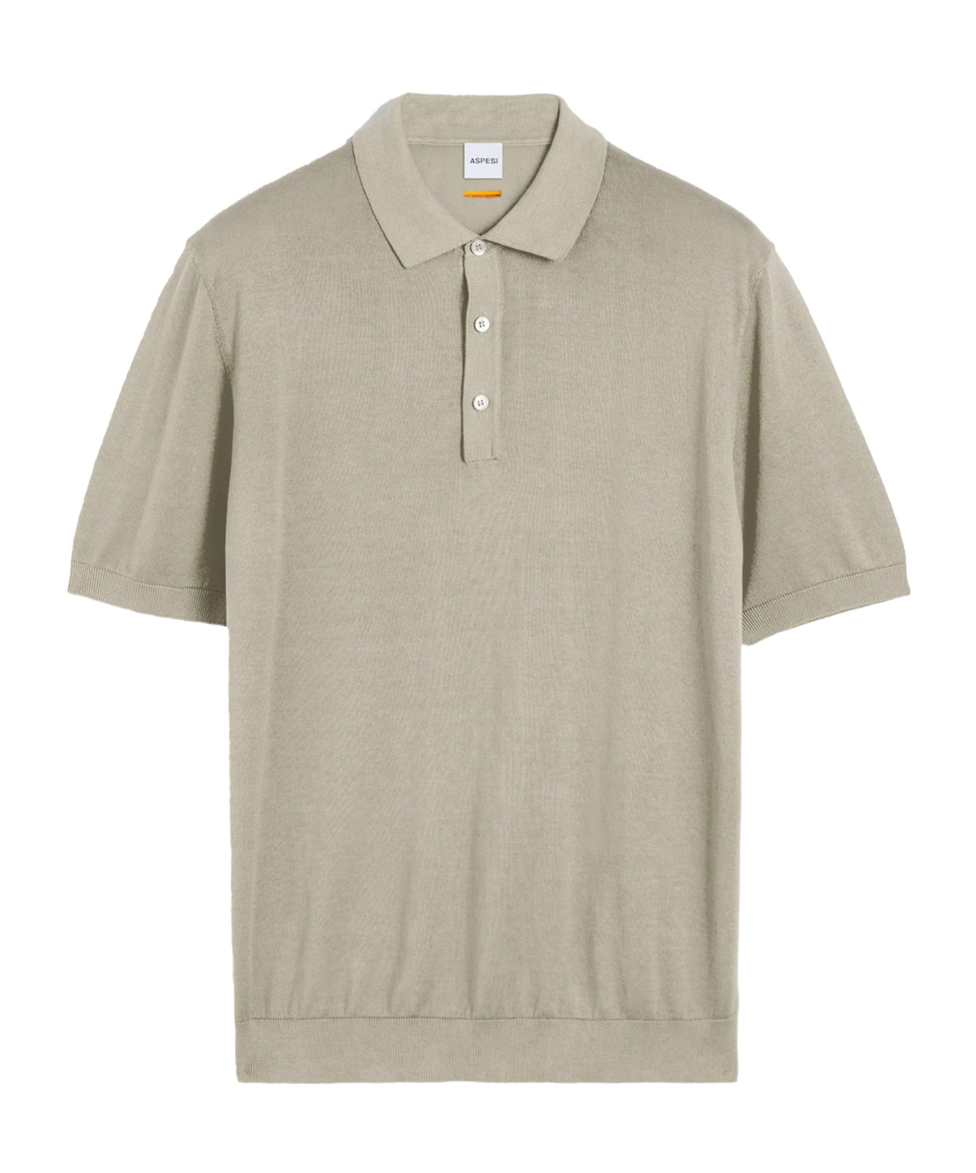 Aspesi Beige Polo Shirt Short Sleeve In White