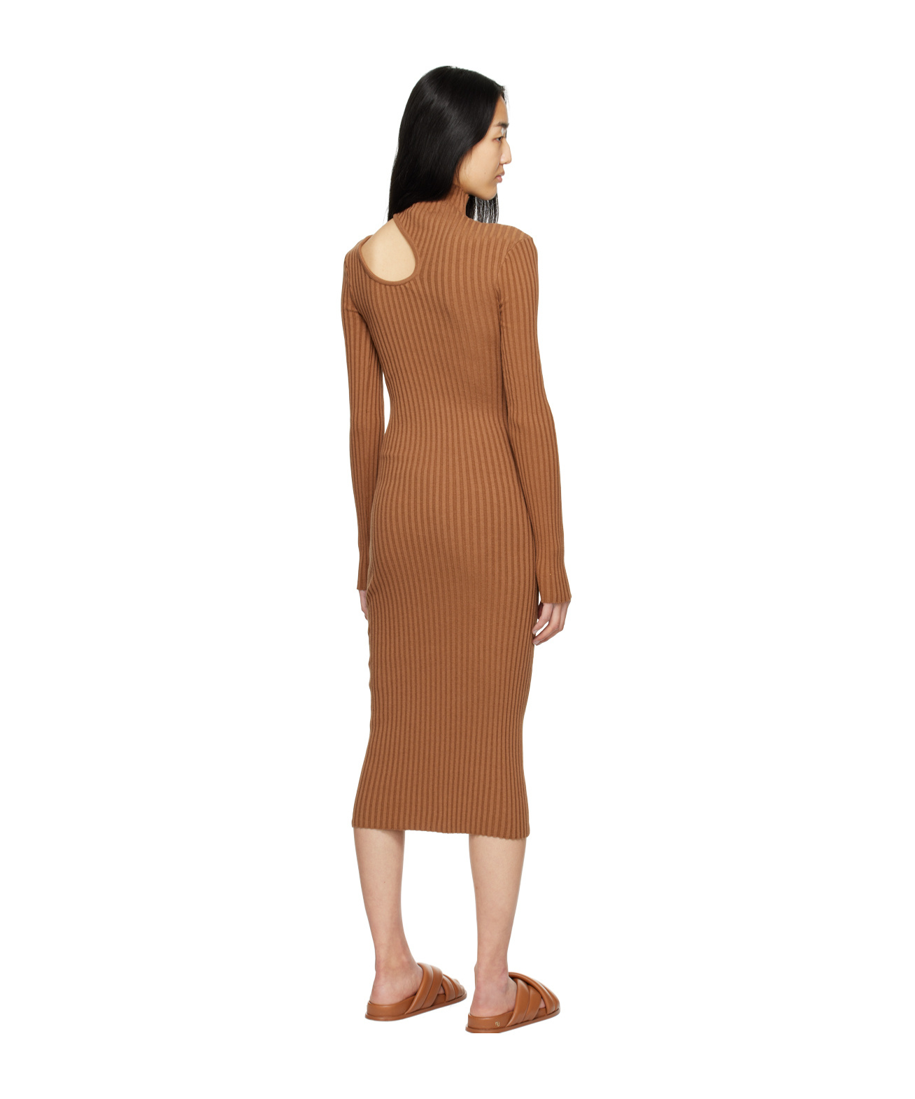 ANINE BING VICTORIA CUT-OUT MIDI DRESS