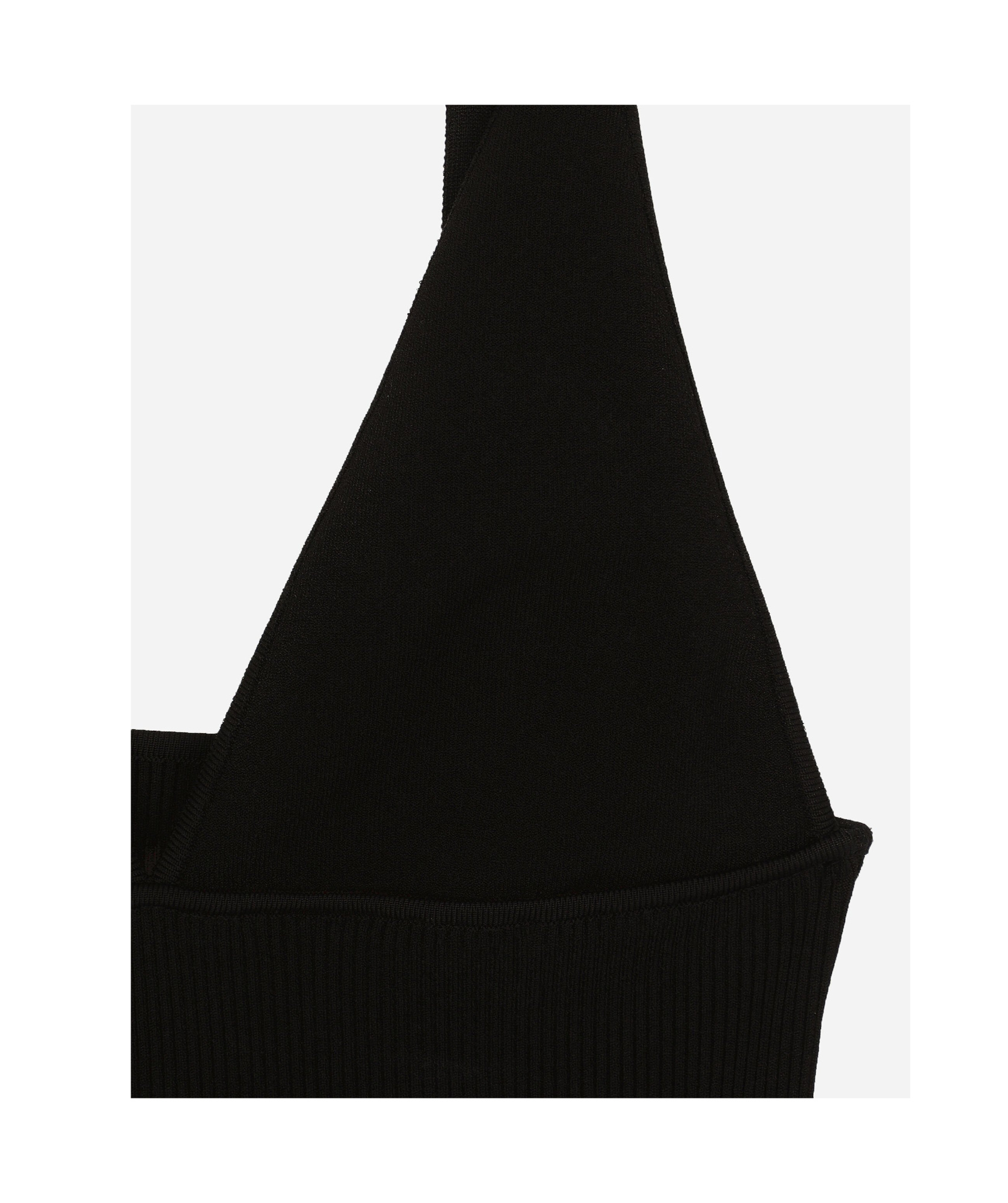 Dolce & Gabbana Ribbed-knit Cropped Tank Top In Black