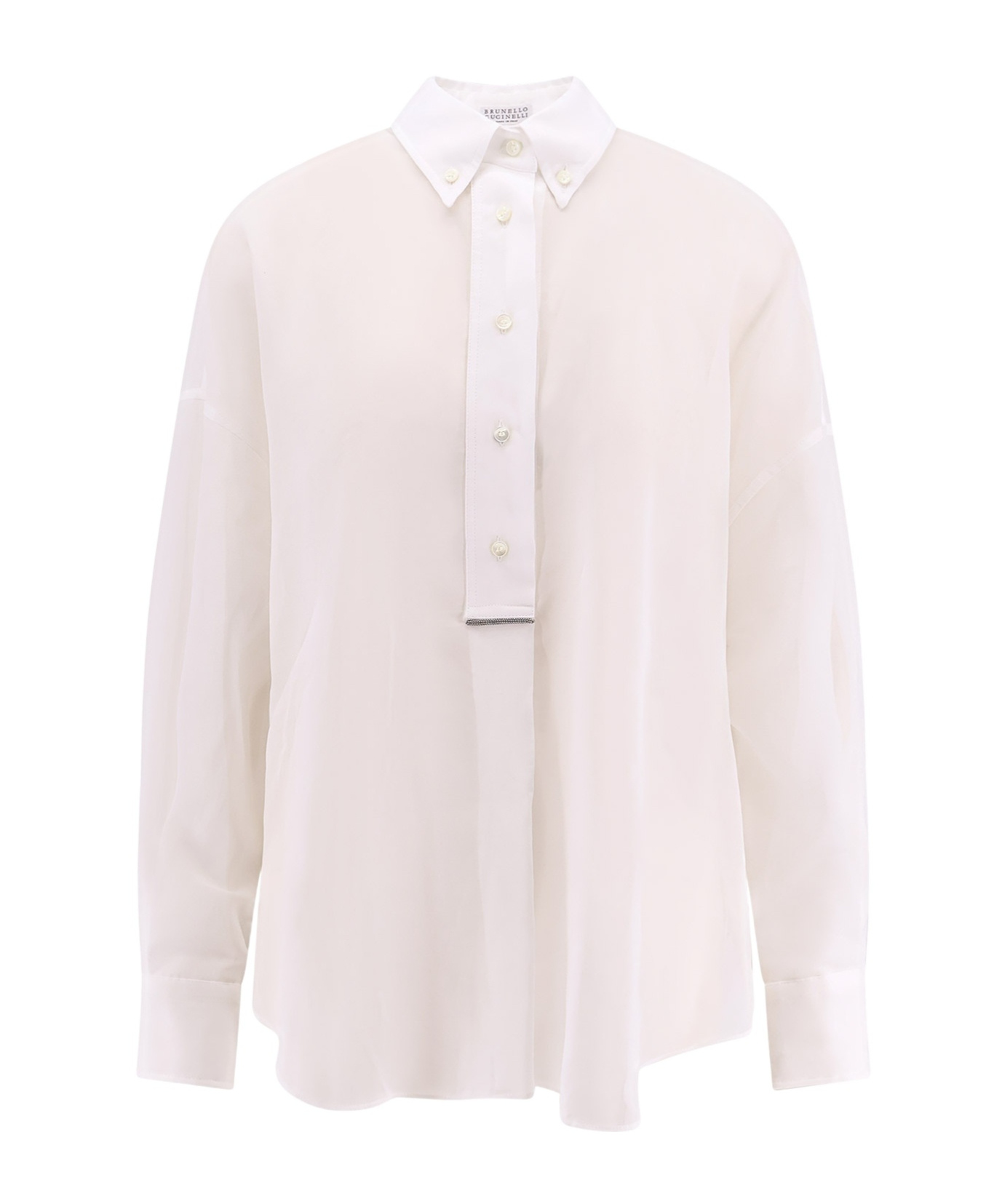 Brunello Cucinelli Long-sleeved Shirt In White