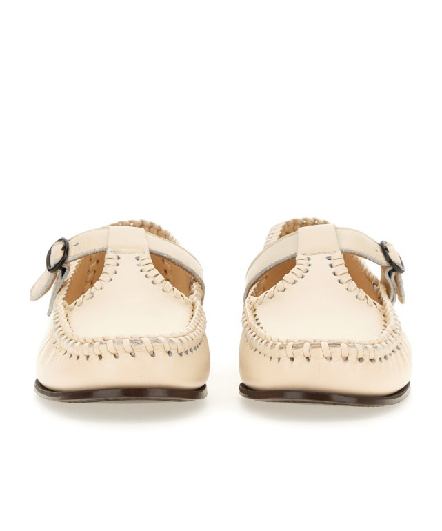 Hereu Buckle Detail Loafers In Neutral