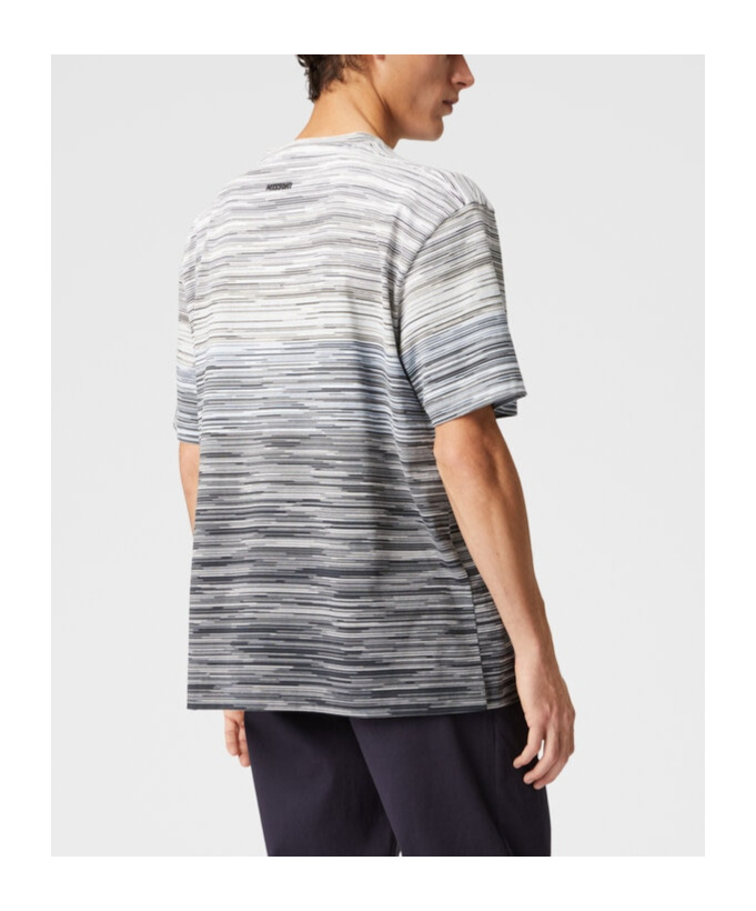 Missoni Man T-shirt Midnight Blue Size Xxl Cotton In Gray