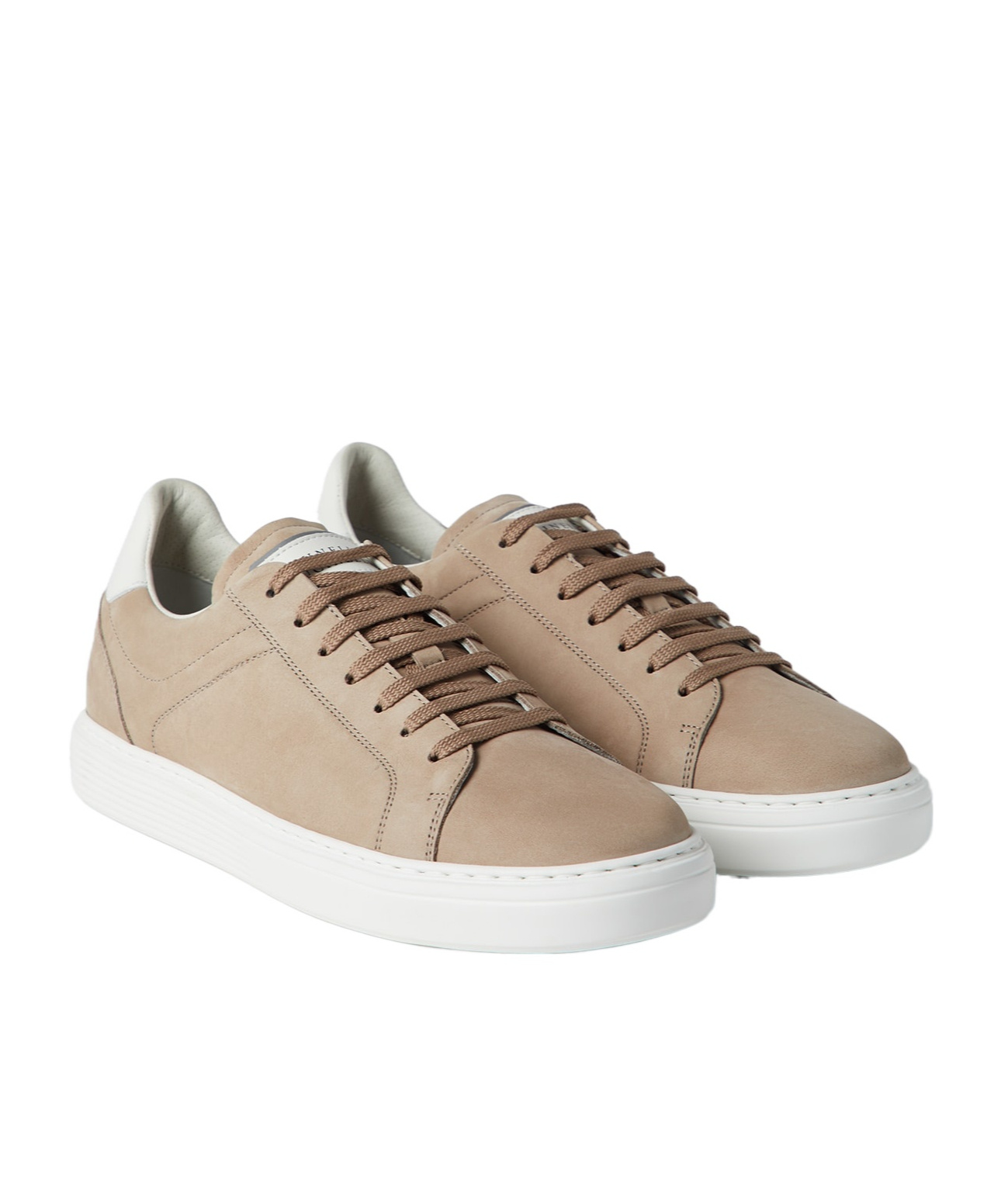 Brunello Cucinelli Nubuck Sneakers In Nude