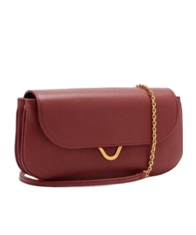 Coccinelle Dew Leather Crossbody Bag In Red