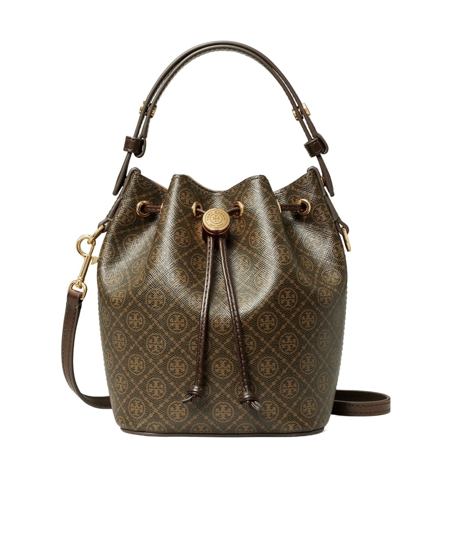 TORY BURCH MINI T MONOGRAM BUCKET BAG