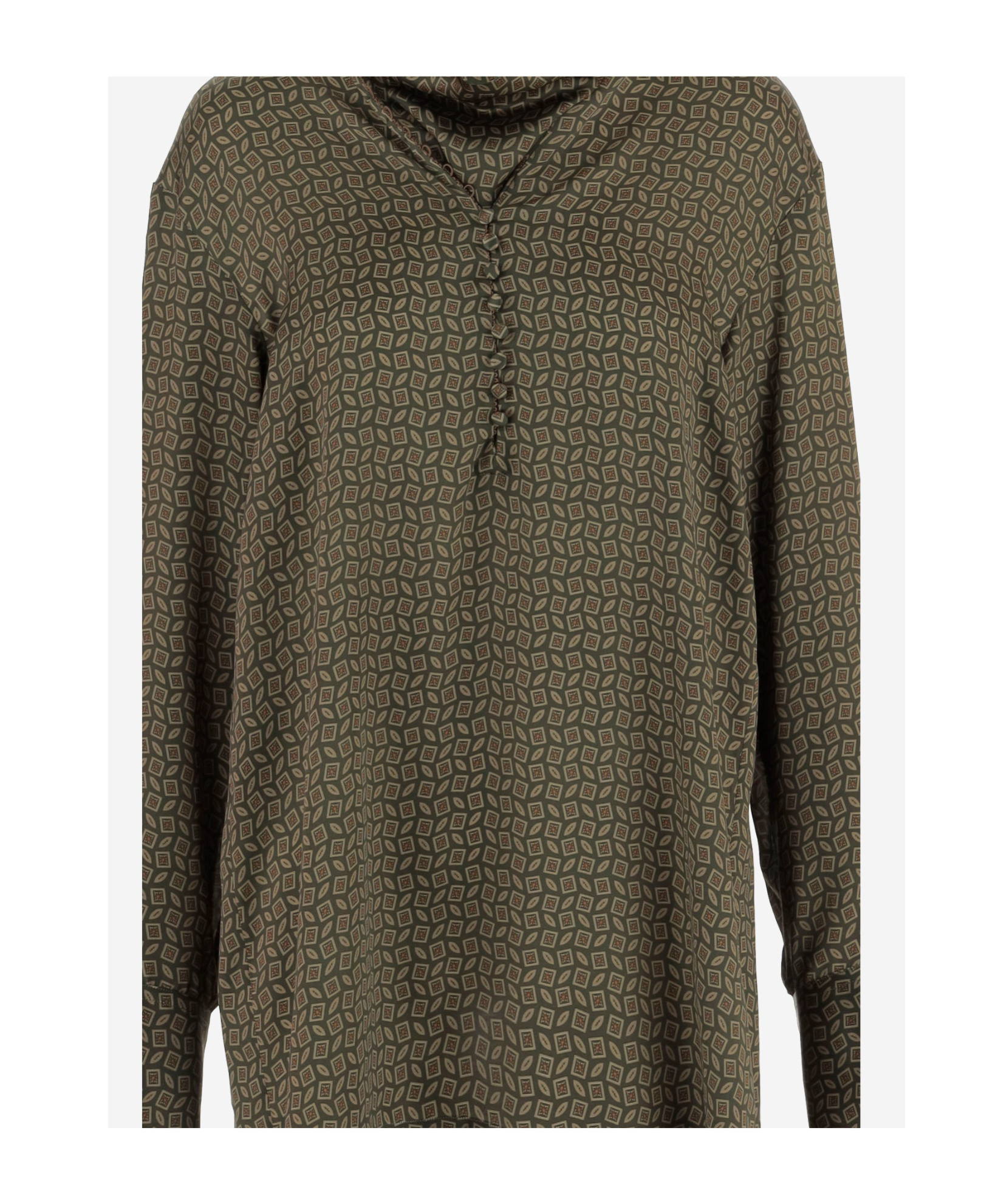 Dries Van Noten Long-sleeved Blouse In Green