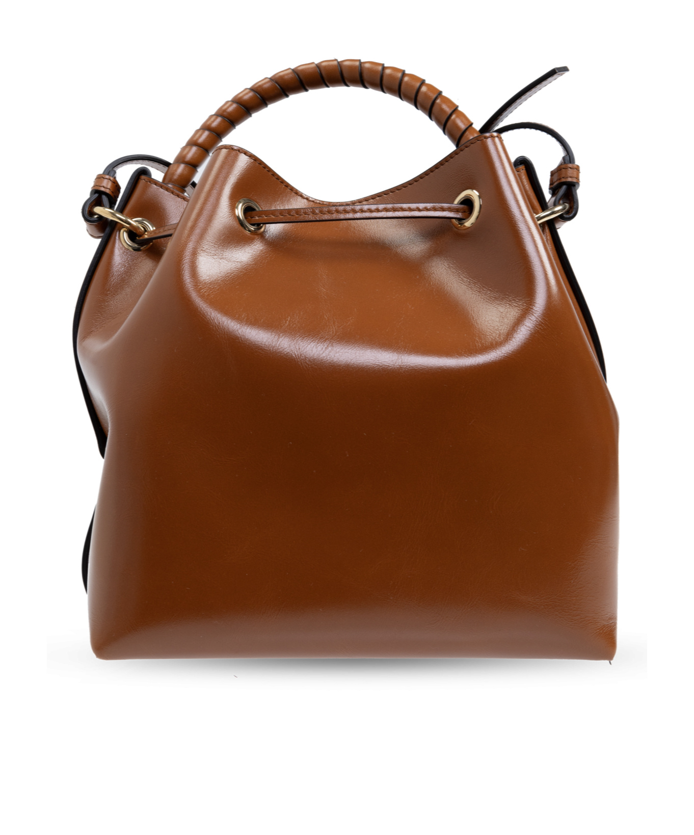 Chloé Leather Bucket Bag In Brown
