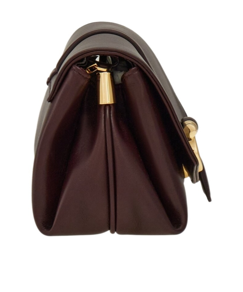 Ferragamo Gancini Clasp Small Shoulder Bag In Black