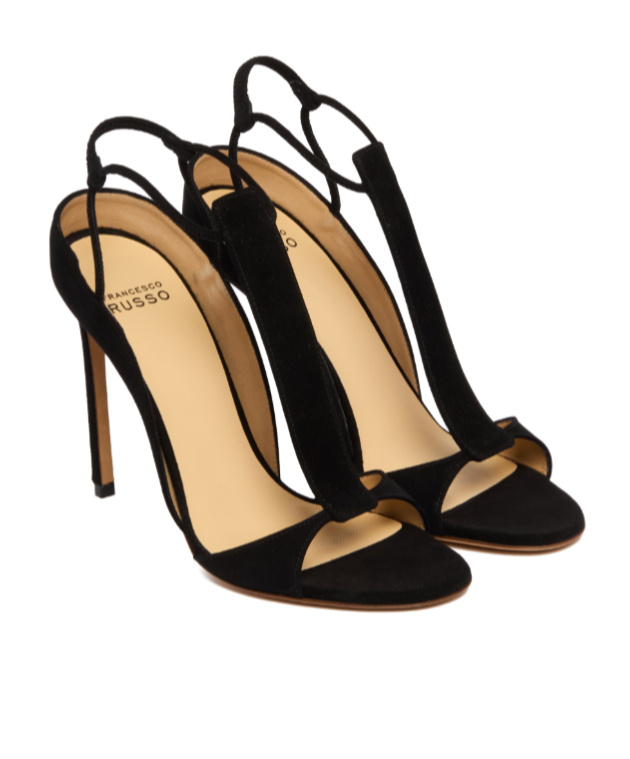 Francesco Russo Stilet-heeled Sandals In Black