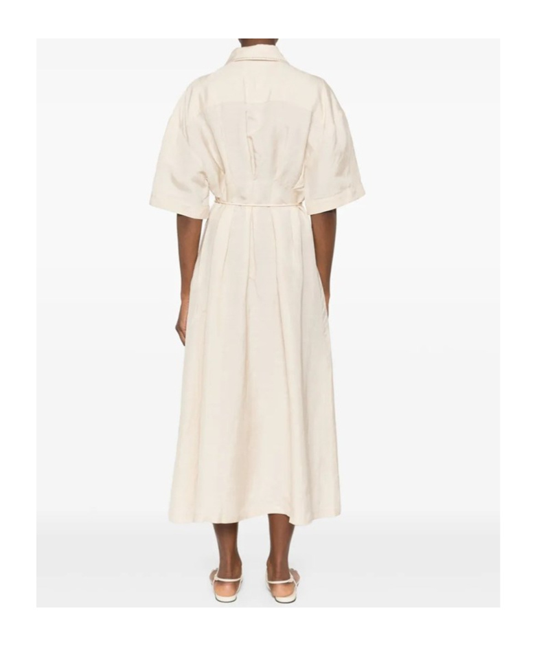 Fabiana Filippi Short Sleeve Dress In Neutral