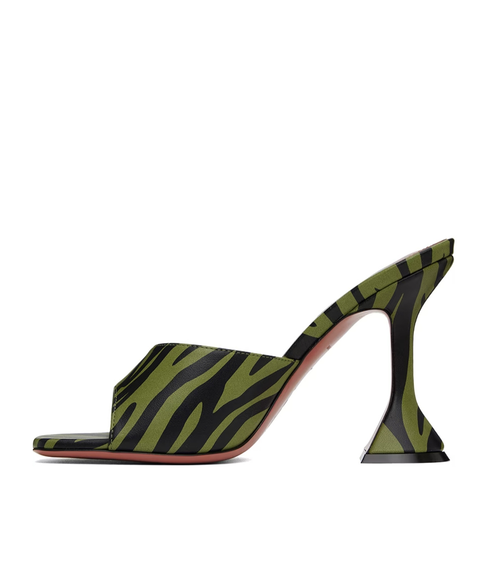 AMINA MUADDI LUPITA STRIPED HIGH-HEELED SANDALS