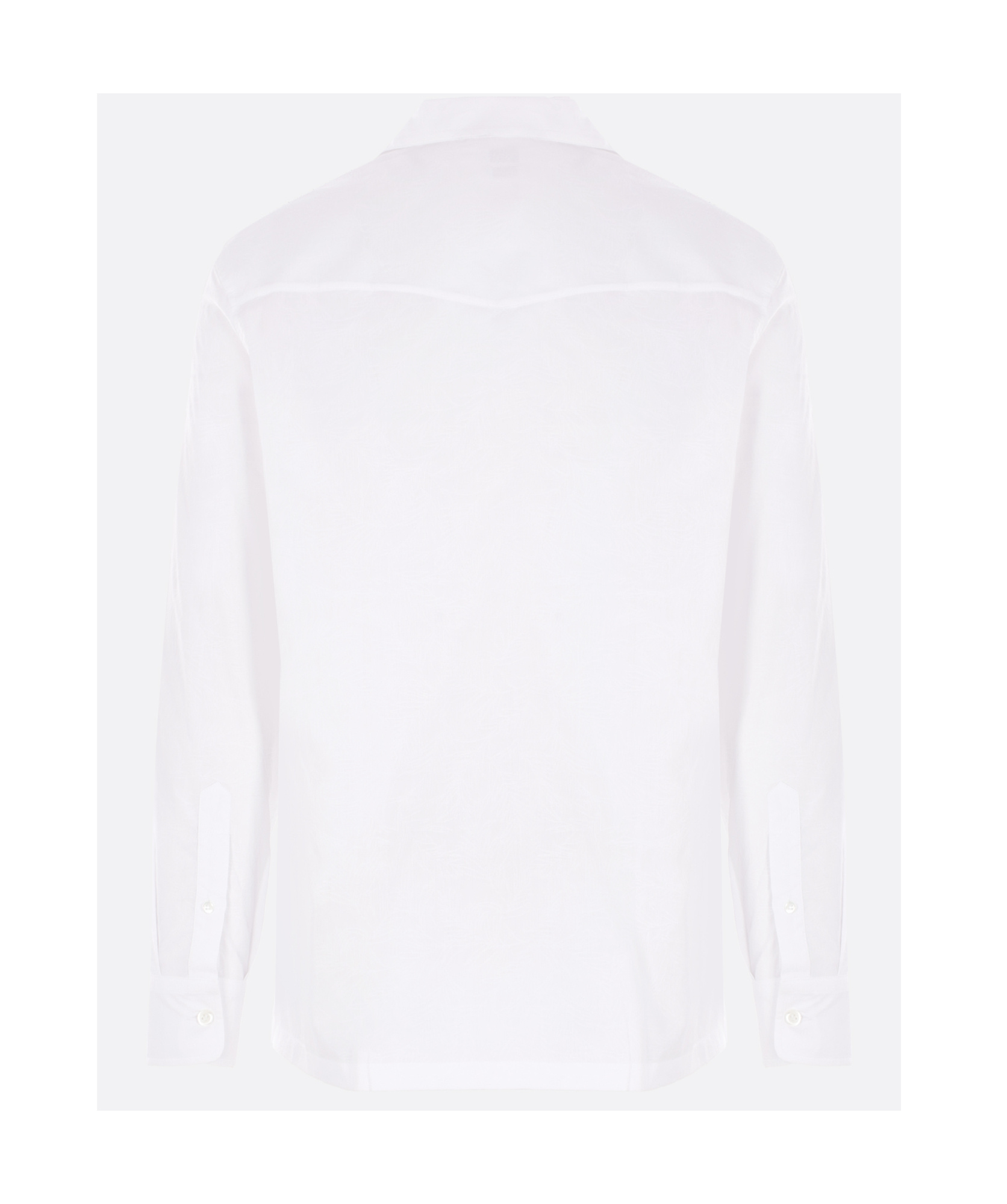 Brunello Cucinelli Jacquard Cotton Shirt In White