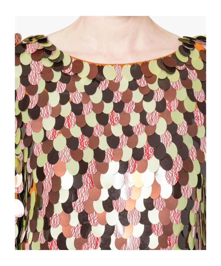 Dries Van Noten Sequined Embellished Blouse In Burgundy