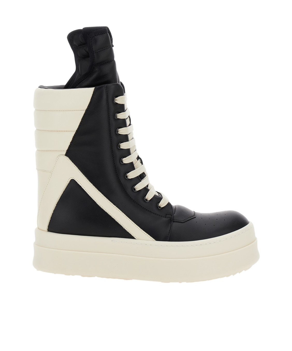 Rick Owens Mega Geobasket High-top Sneakers For Men In White
