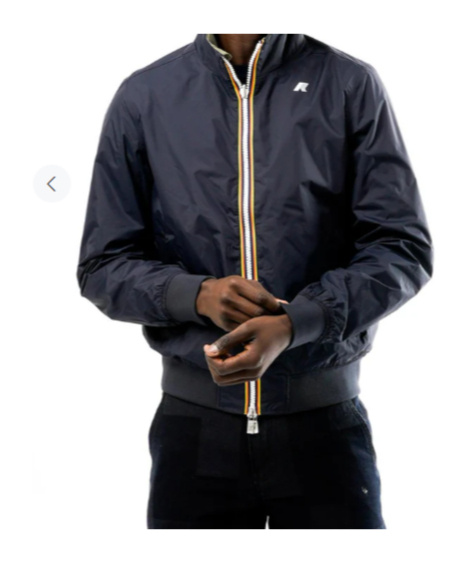 K-way Stand Collar Casual Jacket In Blue