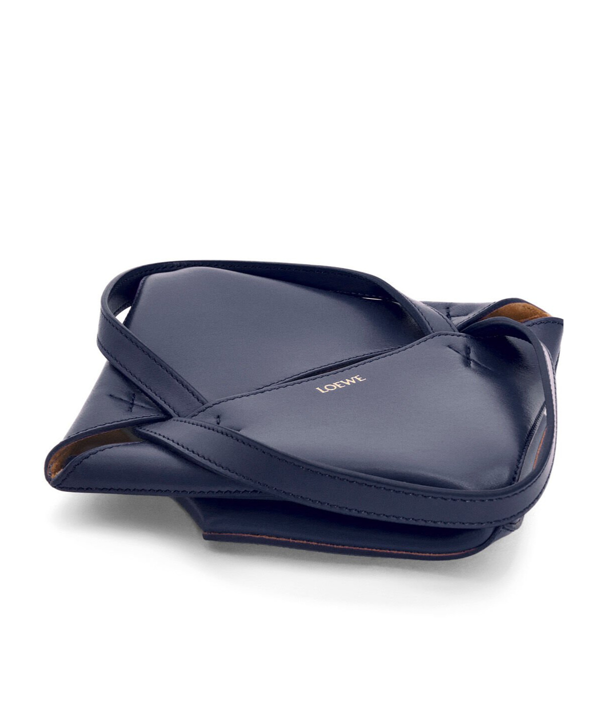 Loewe Womens Abyss Blue Puzzle Fold Mini Leather Tote Bag In Blue