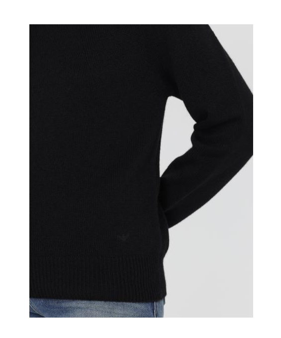 Emporio Armani Long-sleeved Sweater In Black