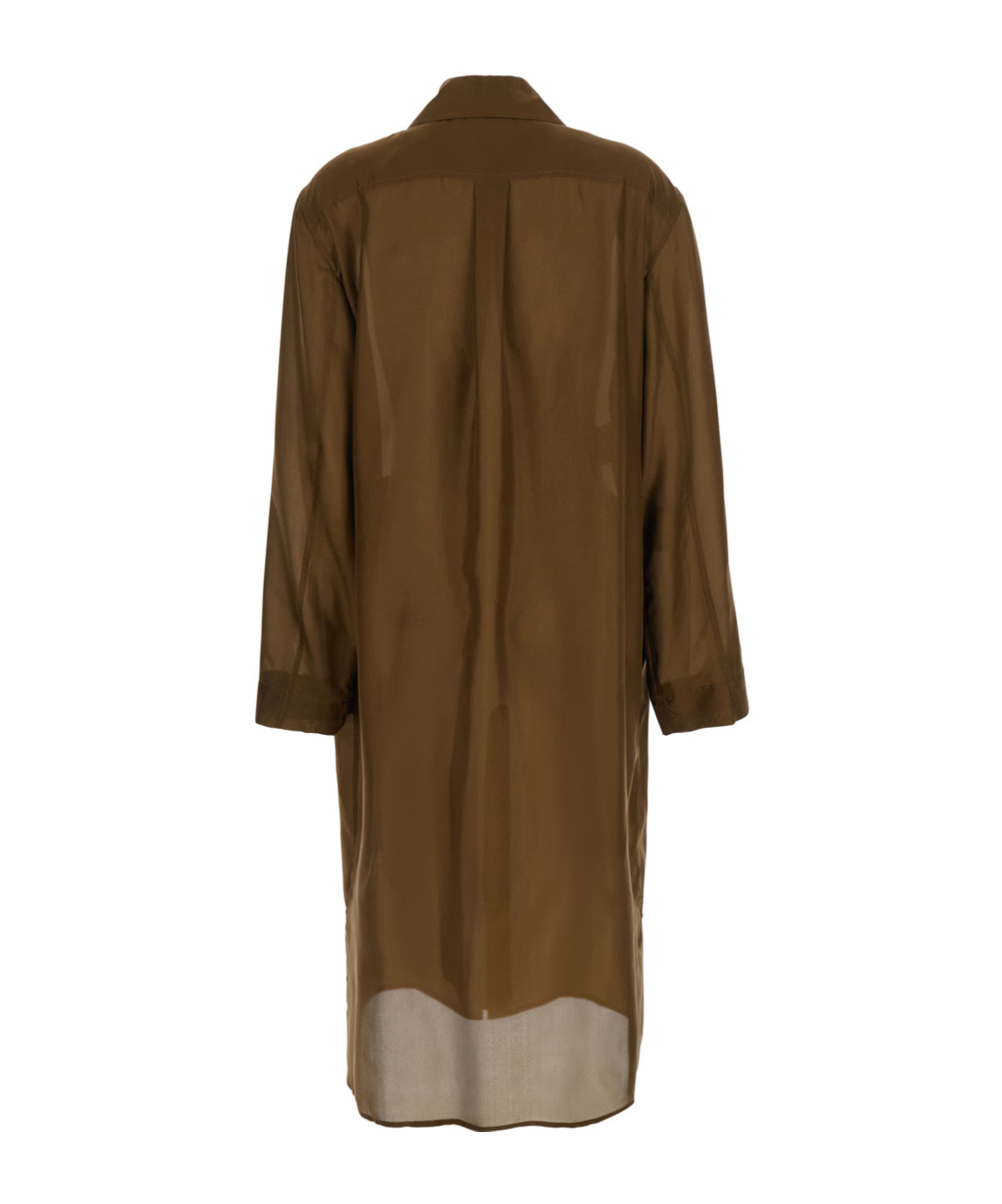 Philosophy Di Lorenzo Serafini Washed Habotai Duster Coat In Brown