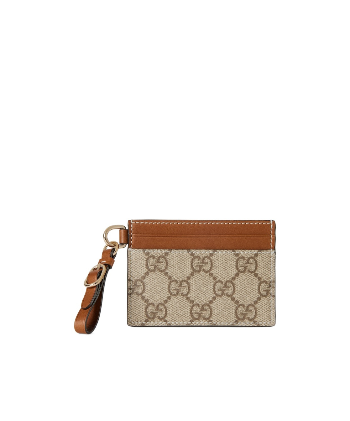 Gucci Emblem Series Decorative Bag Belt Card Holder In Brown