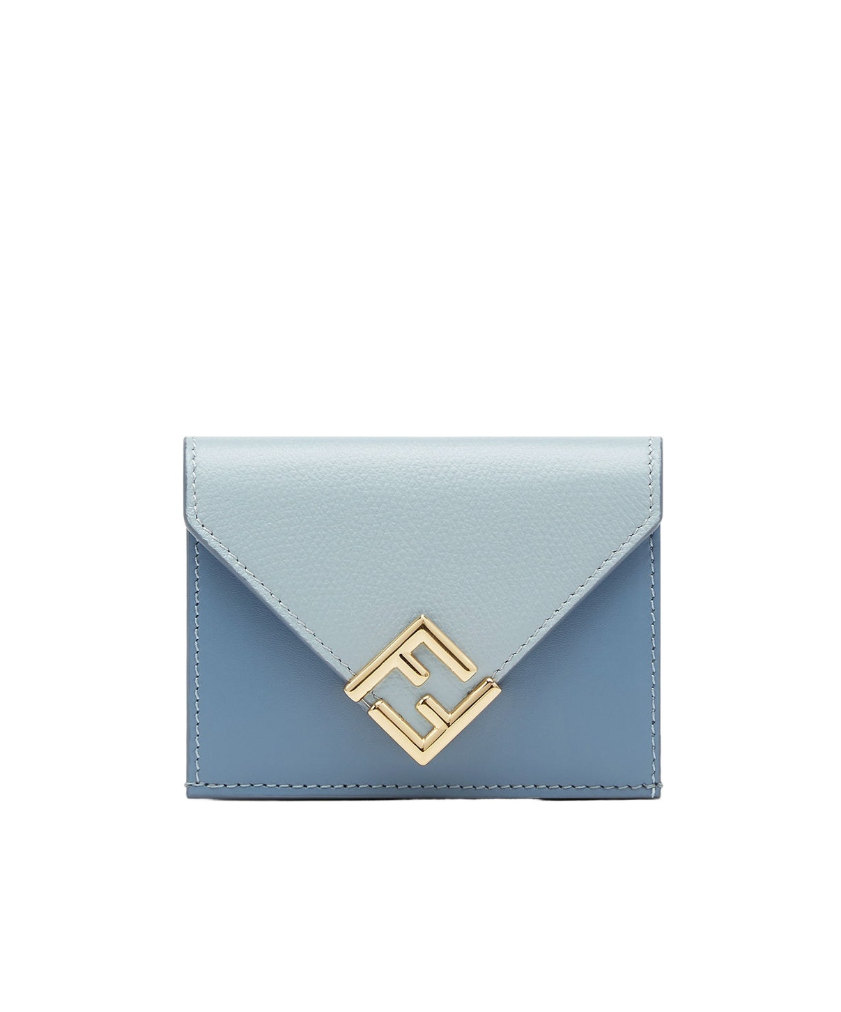 Fendi Ff Diamonds Wallet In Light Blue