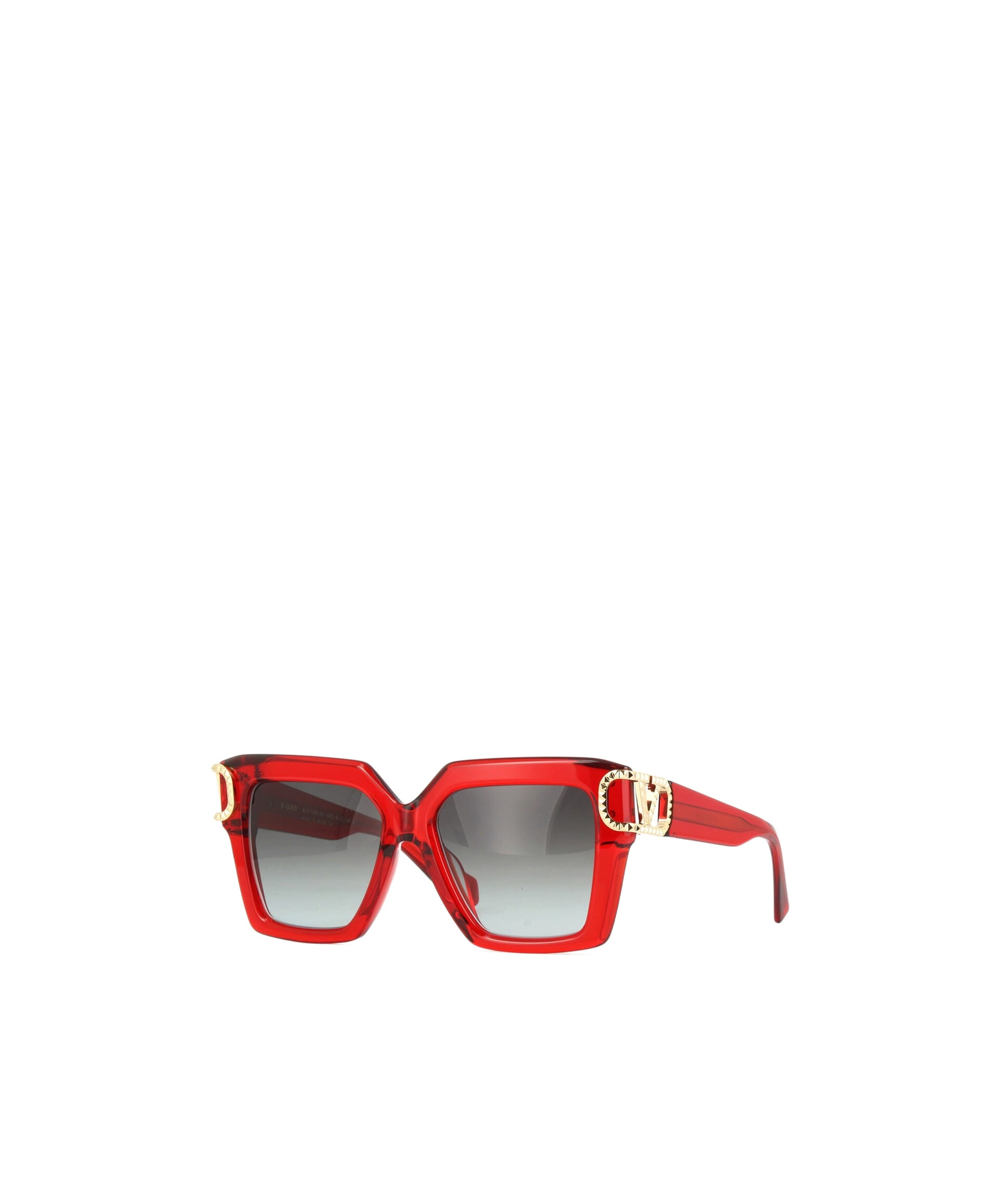 Valentino V-uno Square-frame Sunglasses In Red