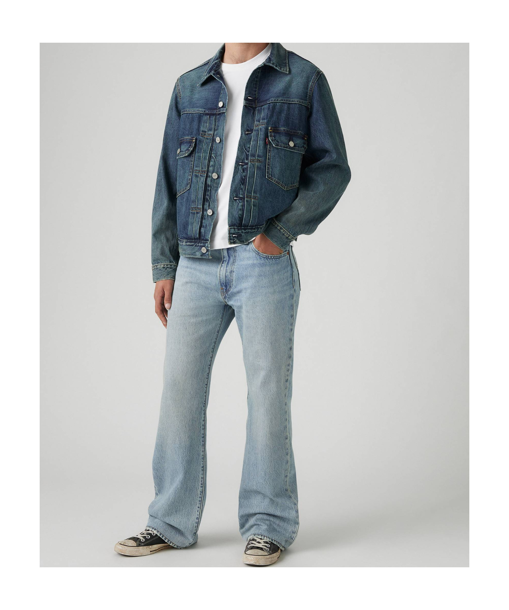 Levi's Loose Flared Jeans In Gray