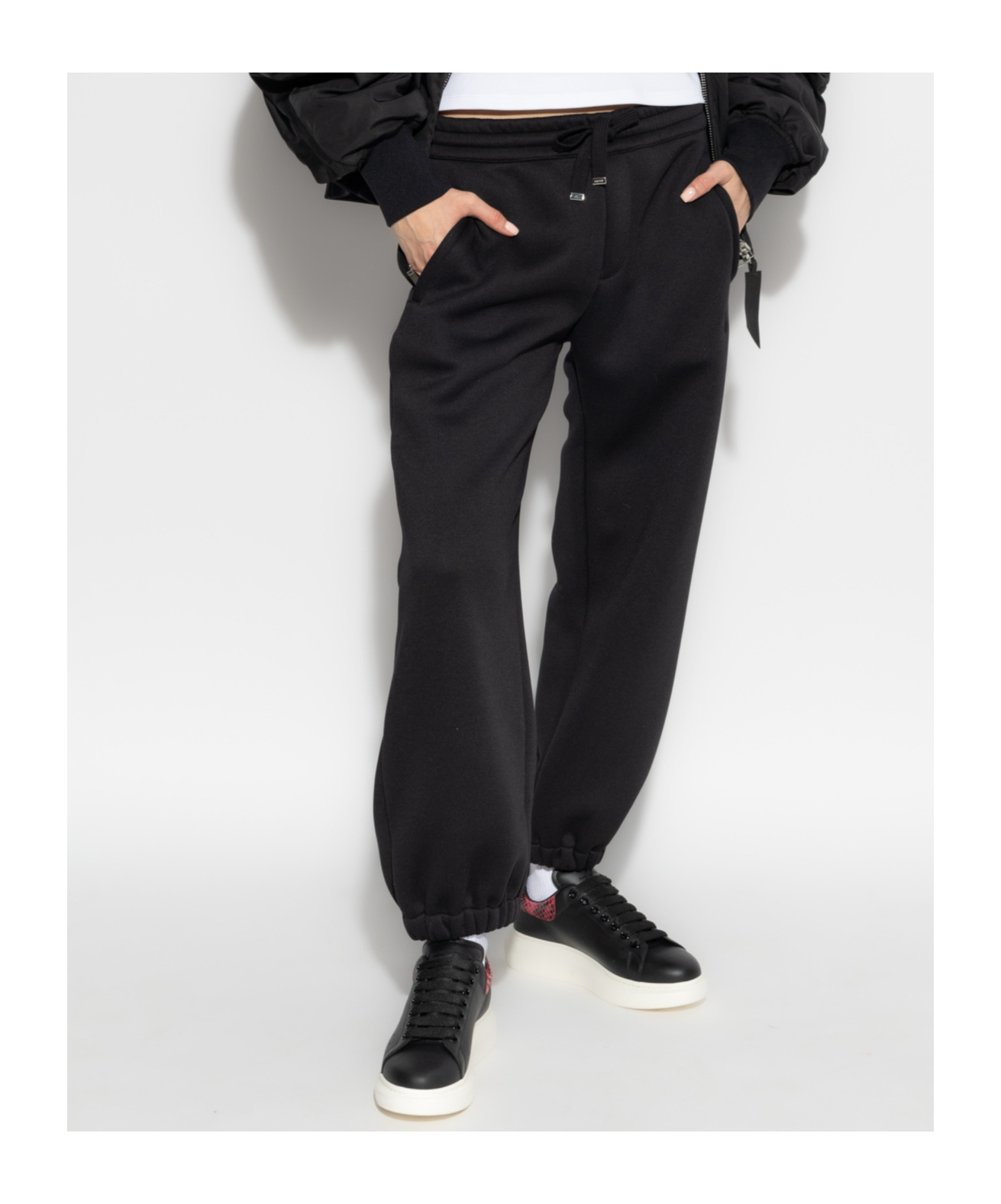 Shop Alexander Mcqueen Skull-detailed Track Pants In Black