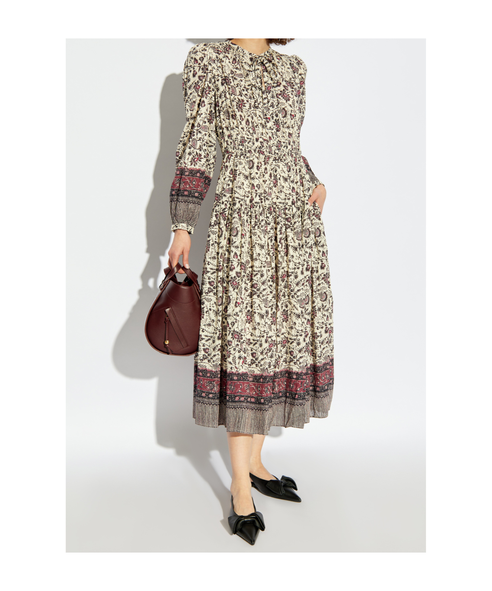Ulla Johnson Mona Midi Dress In Nude