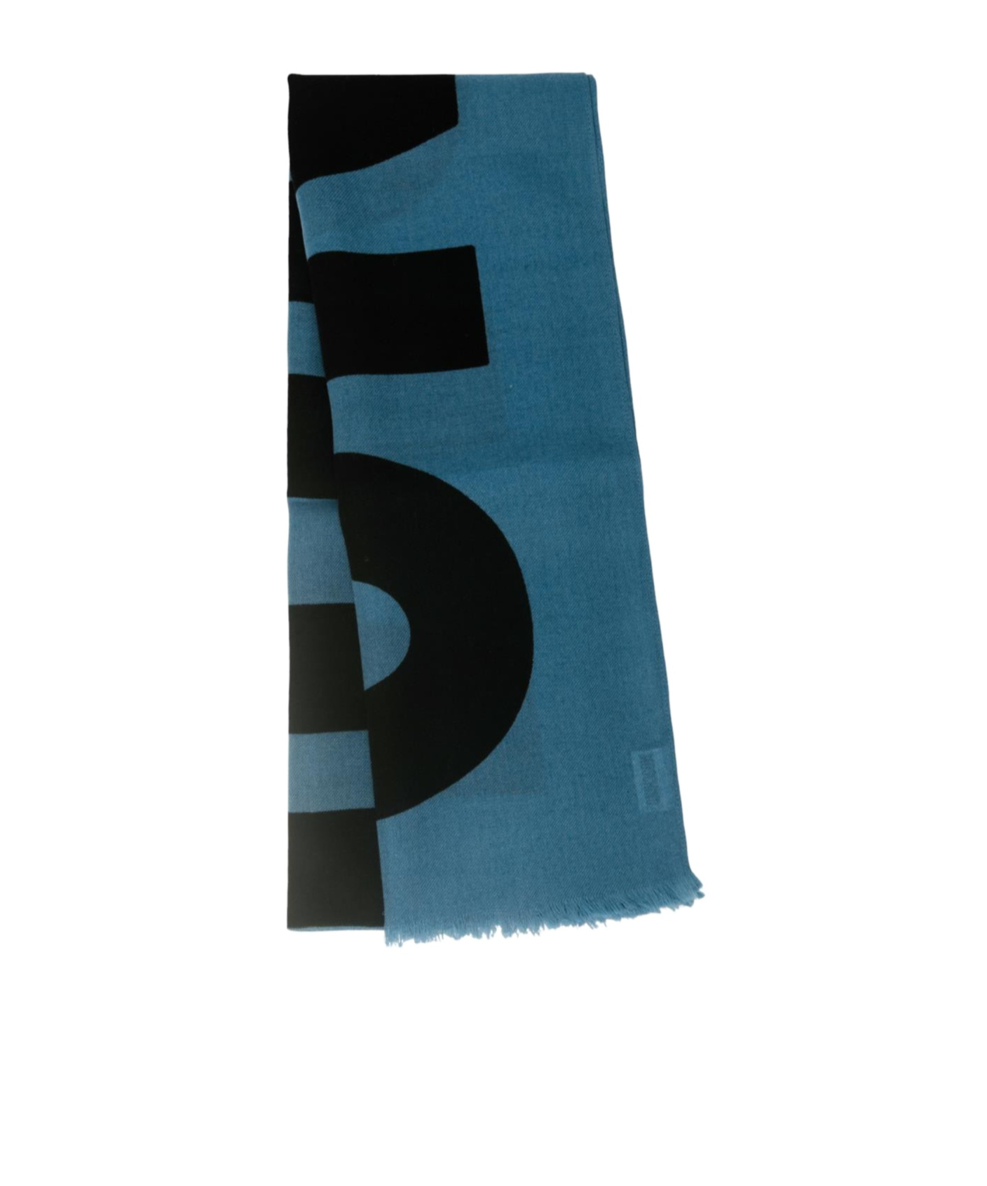 Moschino Patterned Scarf In Blue