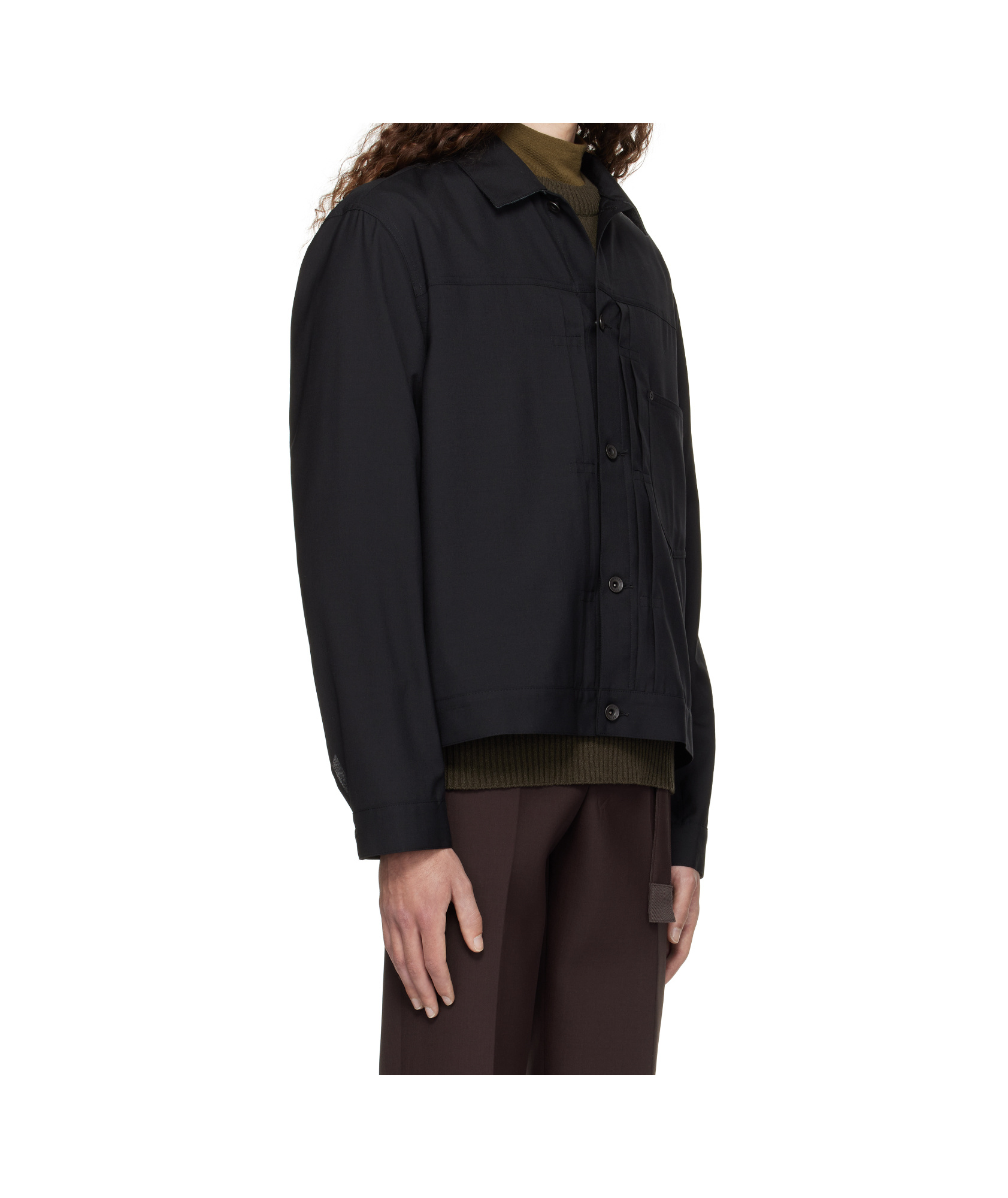 Sacai Long Sleeve Jacket In Black