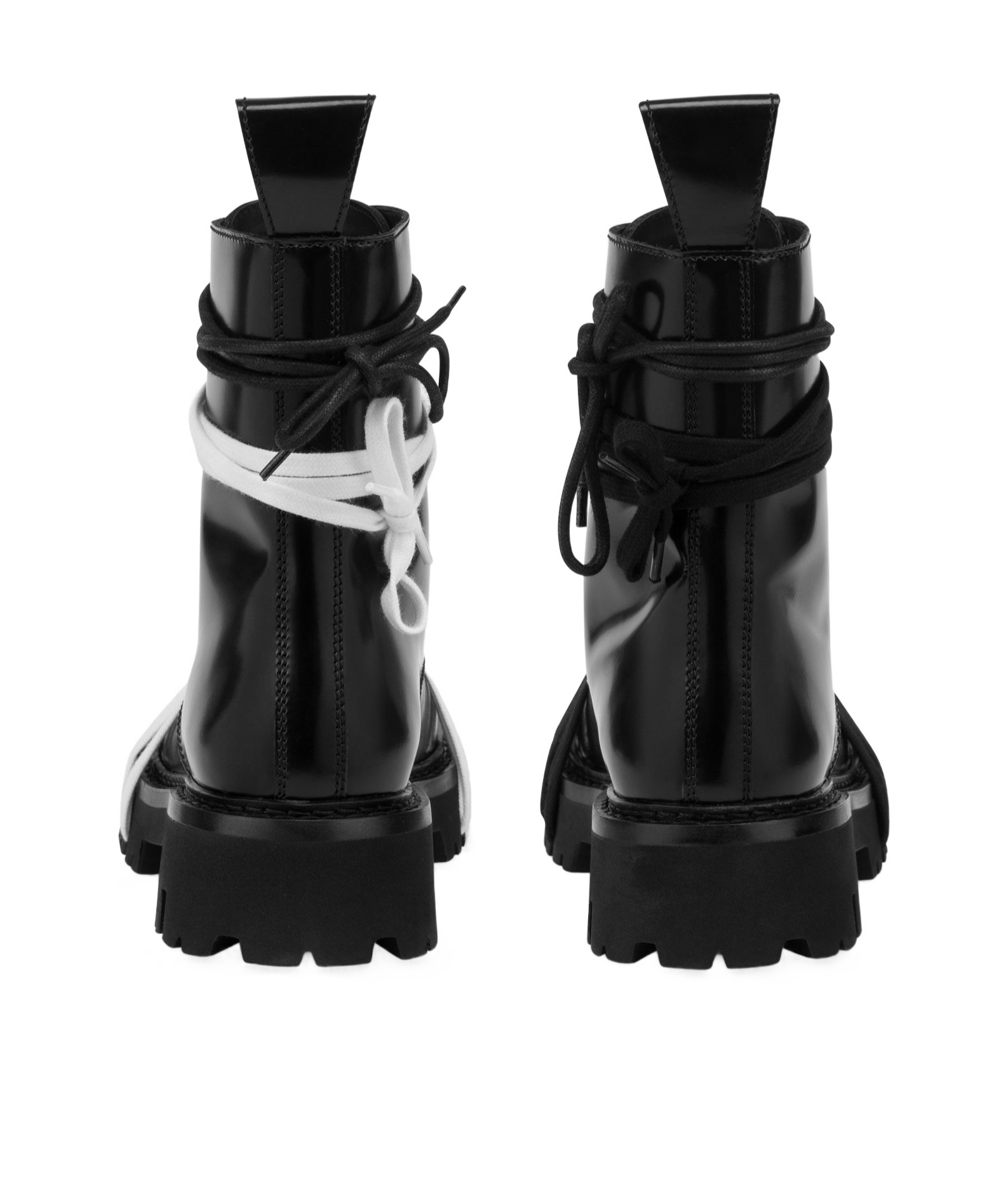 Moschino Lace-up Boot In Black